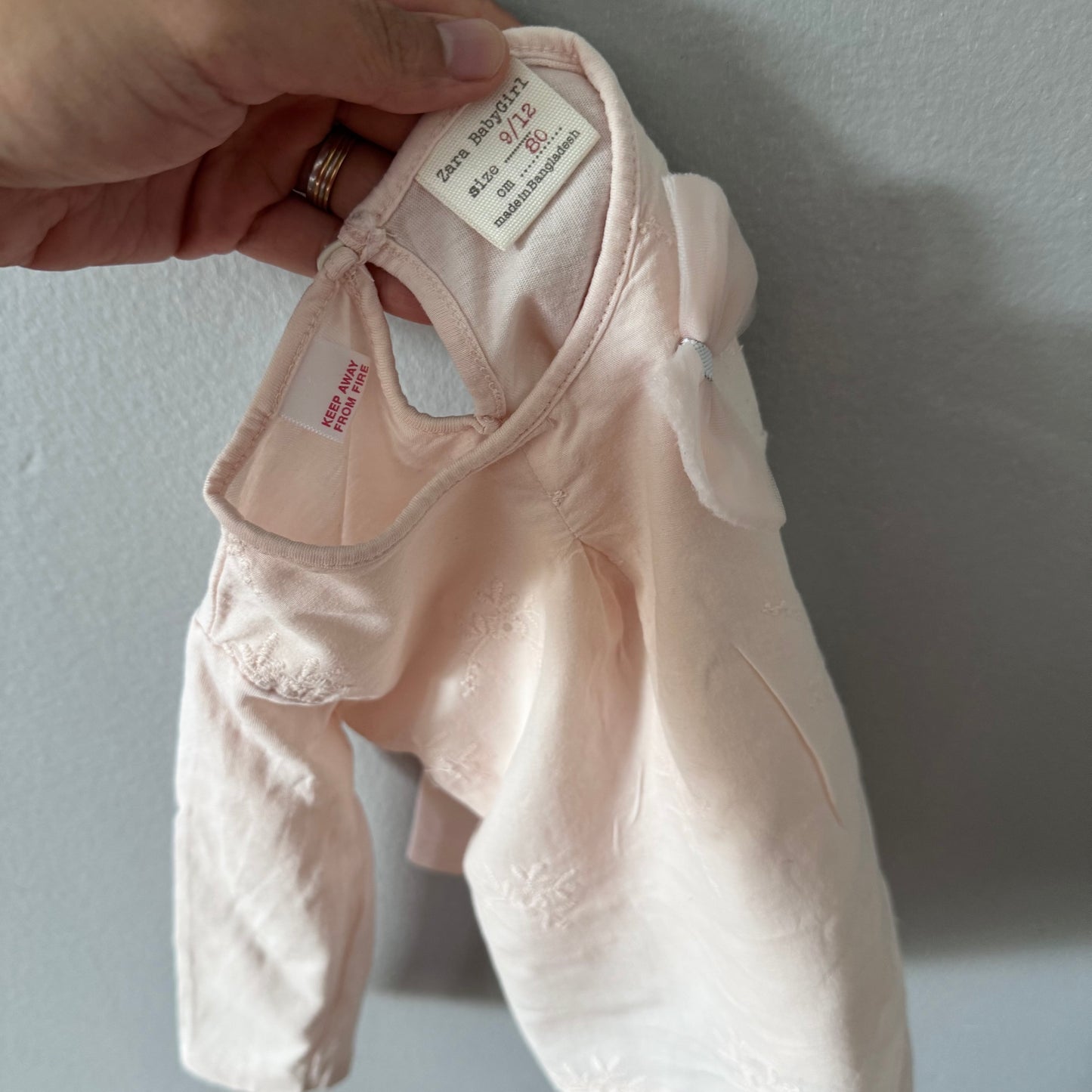 Zara / Light pink long sleeve top / 9-12M