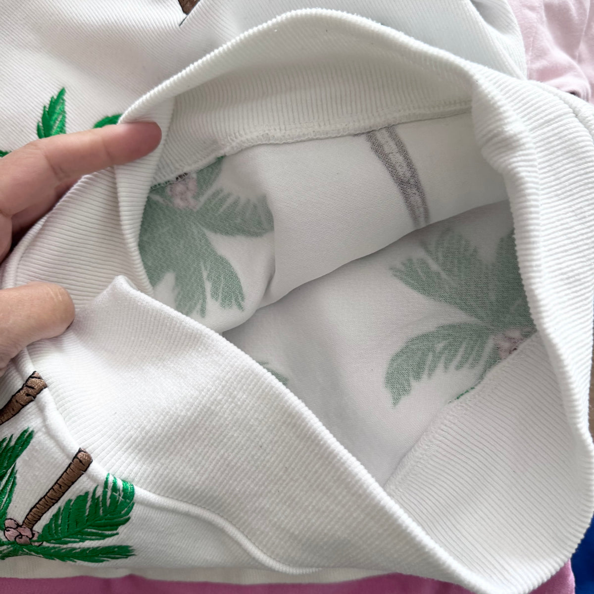 Birdz / White x palm tree sweatshirt / 3Y