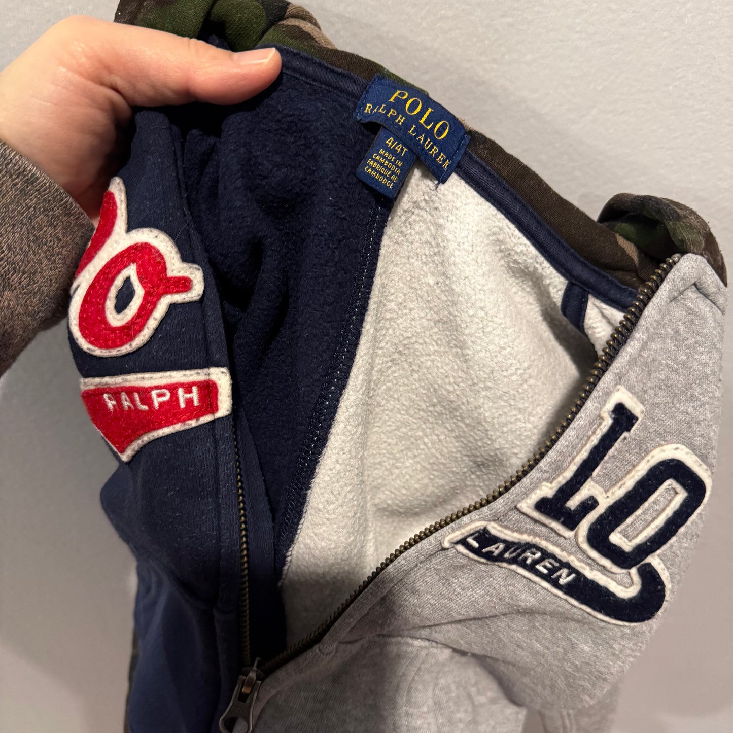 Polo Ralph Lauren / Multi colour x camo zip up hoodie / 4T