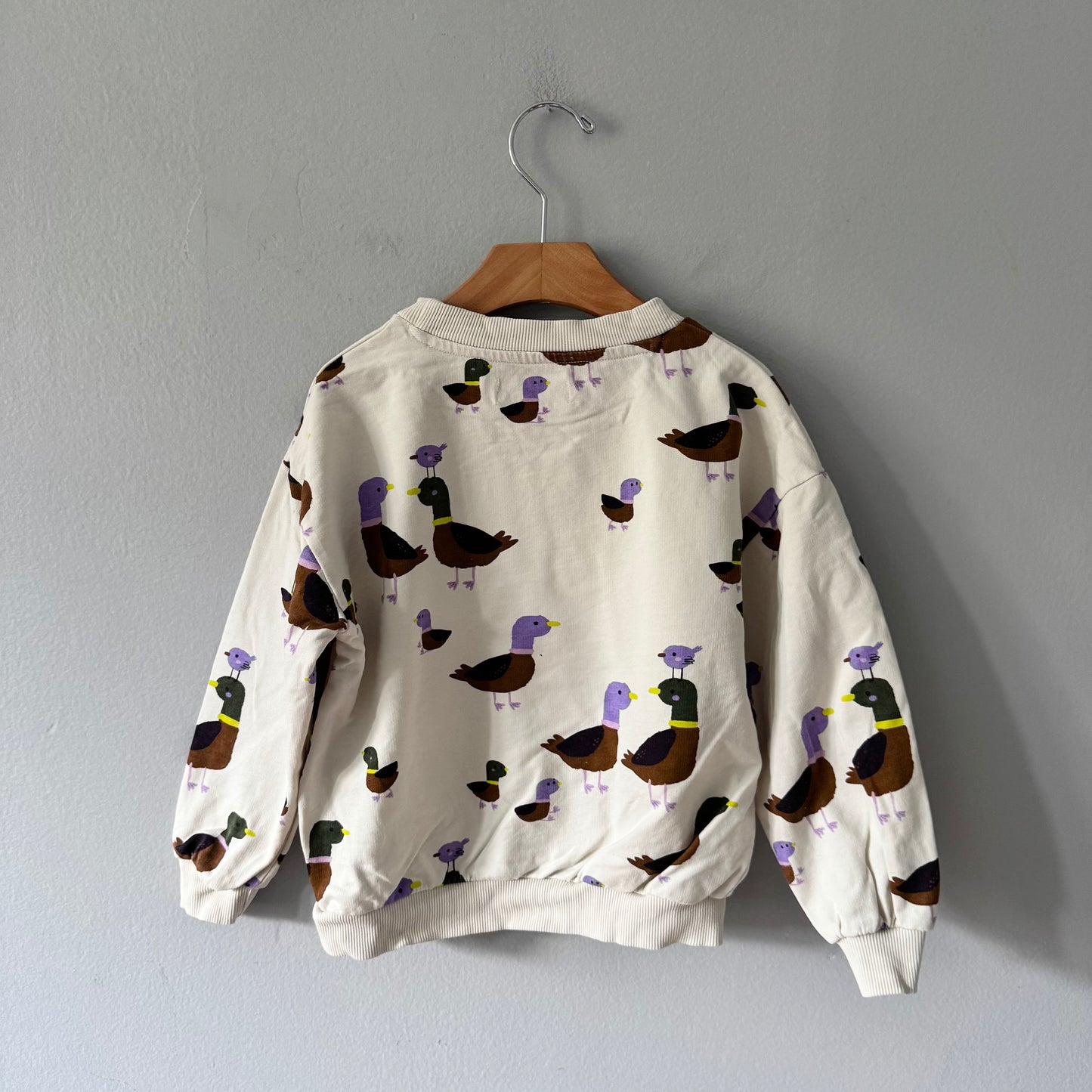 Souris mini / White x goose sweatshirt / 4Y