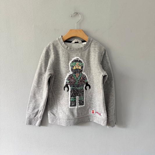H&M / Lego Ninjago sweatshirt with flappable sequin / 6-8Y