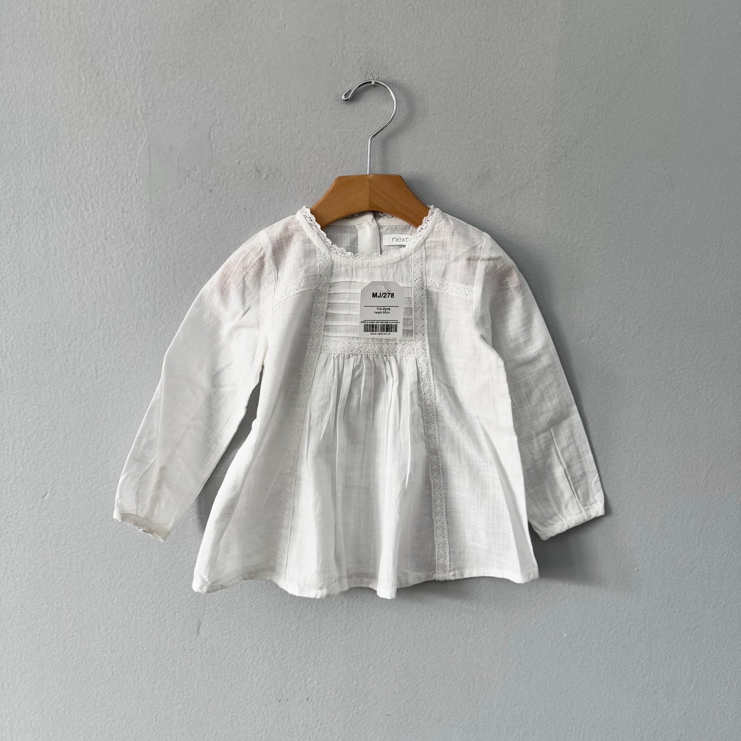 Next / White long sleeve blouse / 18-24M - New with tag