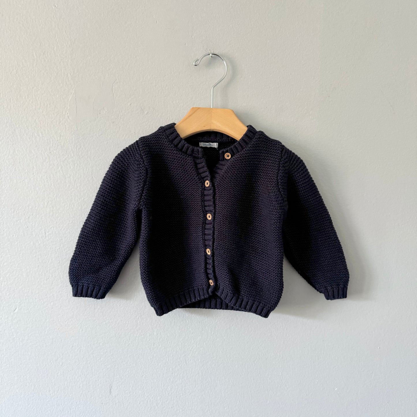 Bout' Chou / Navy cotton & wool jacket / 12M