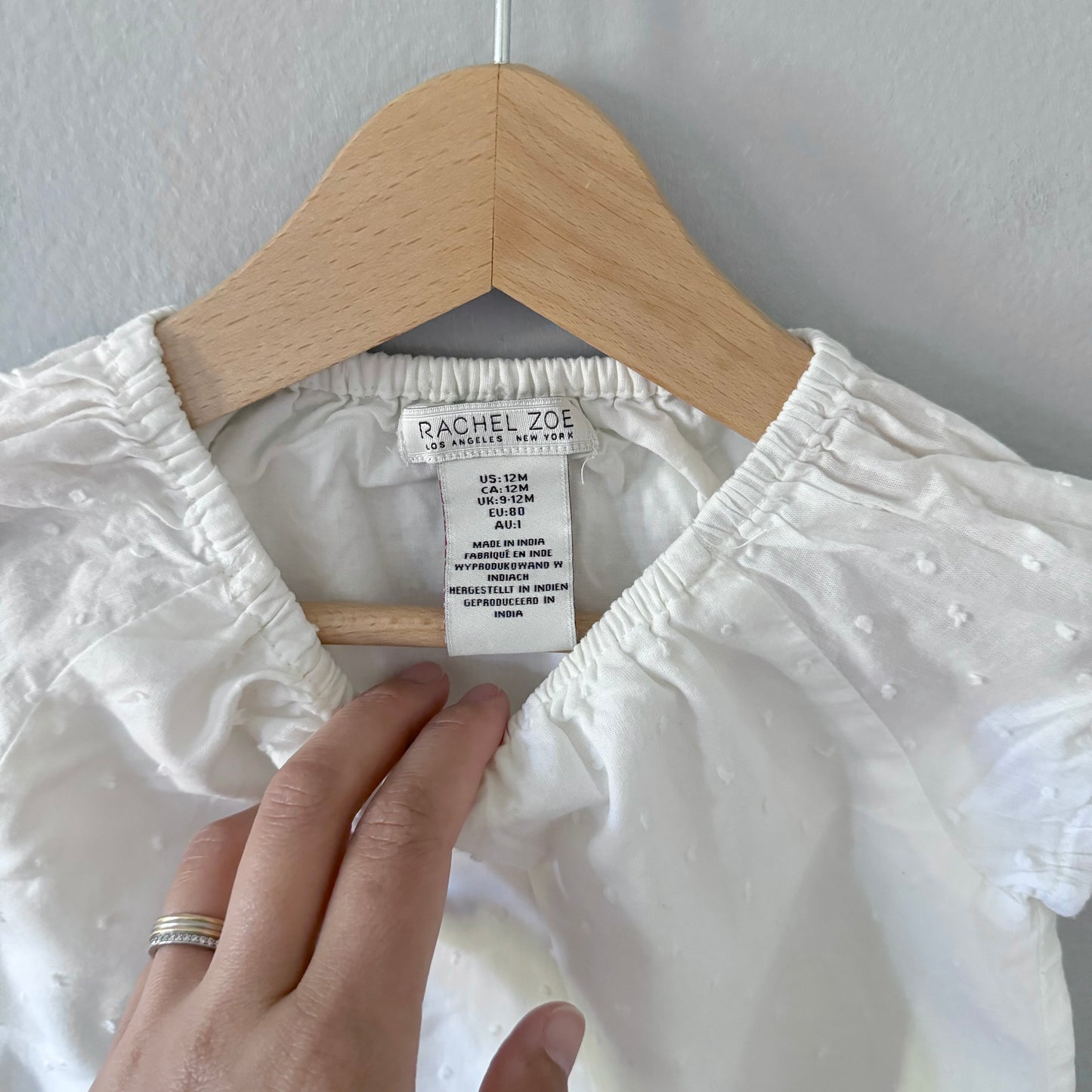 Rachel Zoe / White tank blouse / 12M