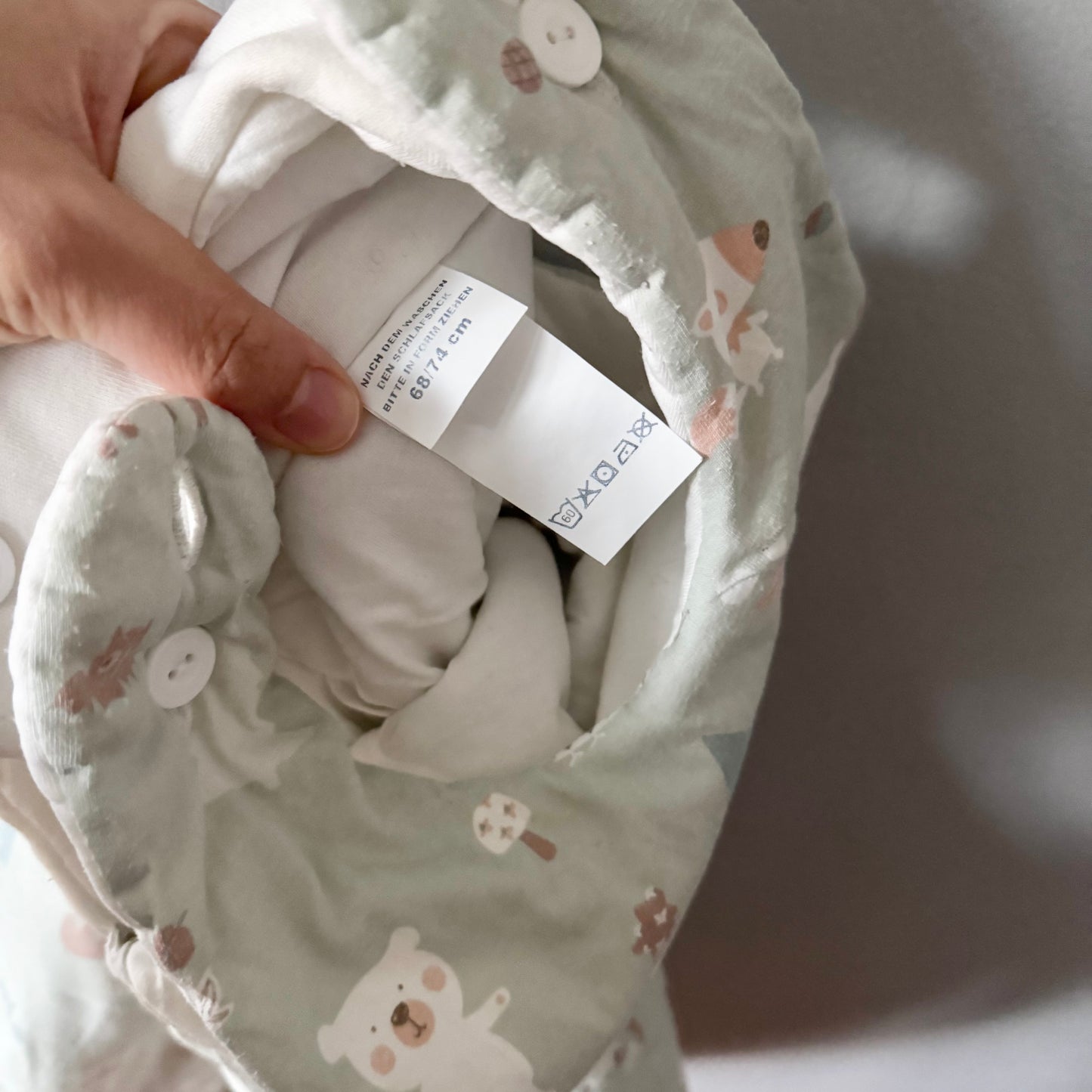 Alvi / Light green sleep sack / 68/74(3-9M)