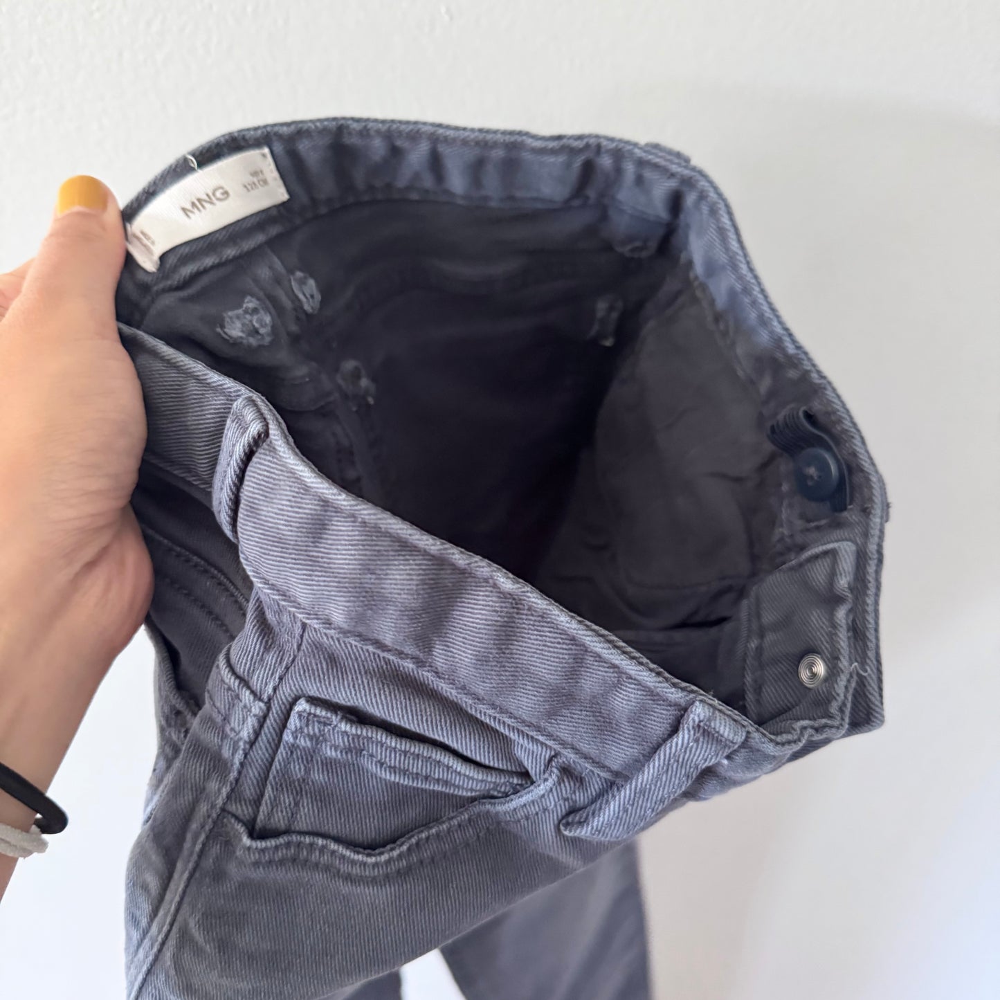 Mango / Dark grey stretch denim / 8Y