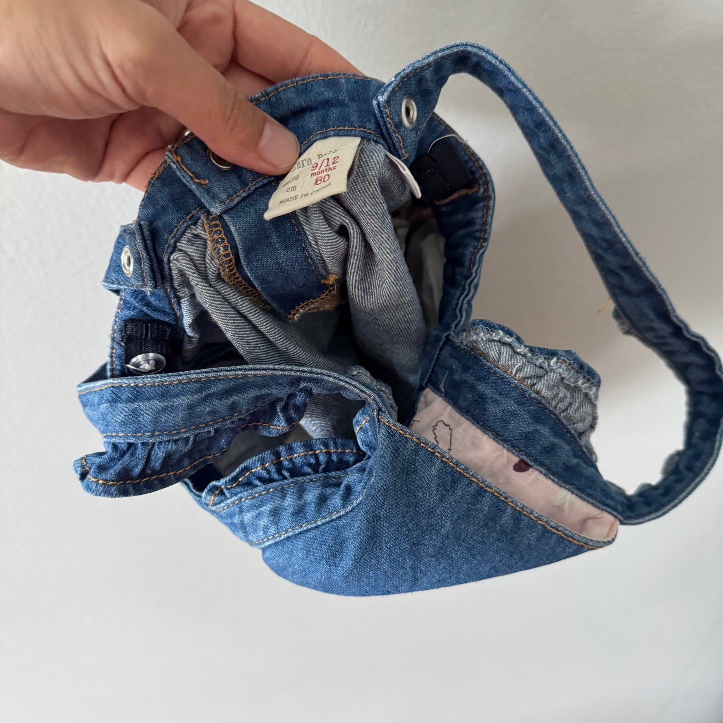 Zara / Denim overall skirt / 9-12M