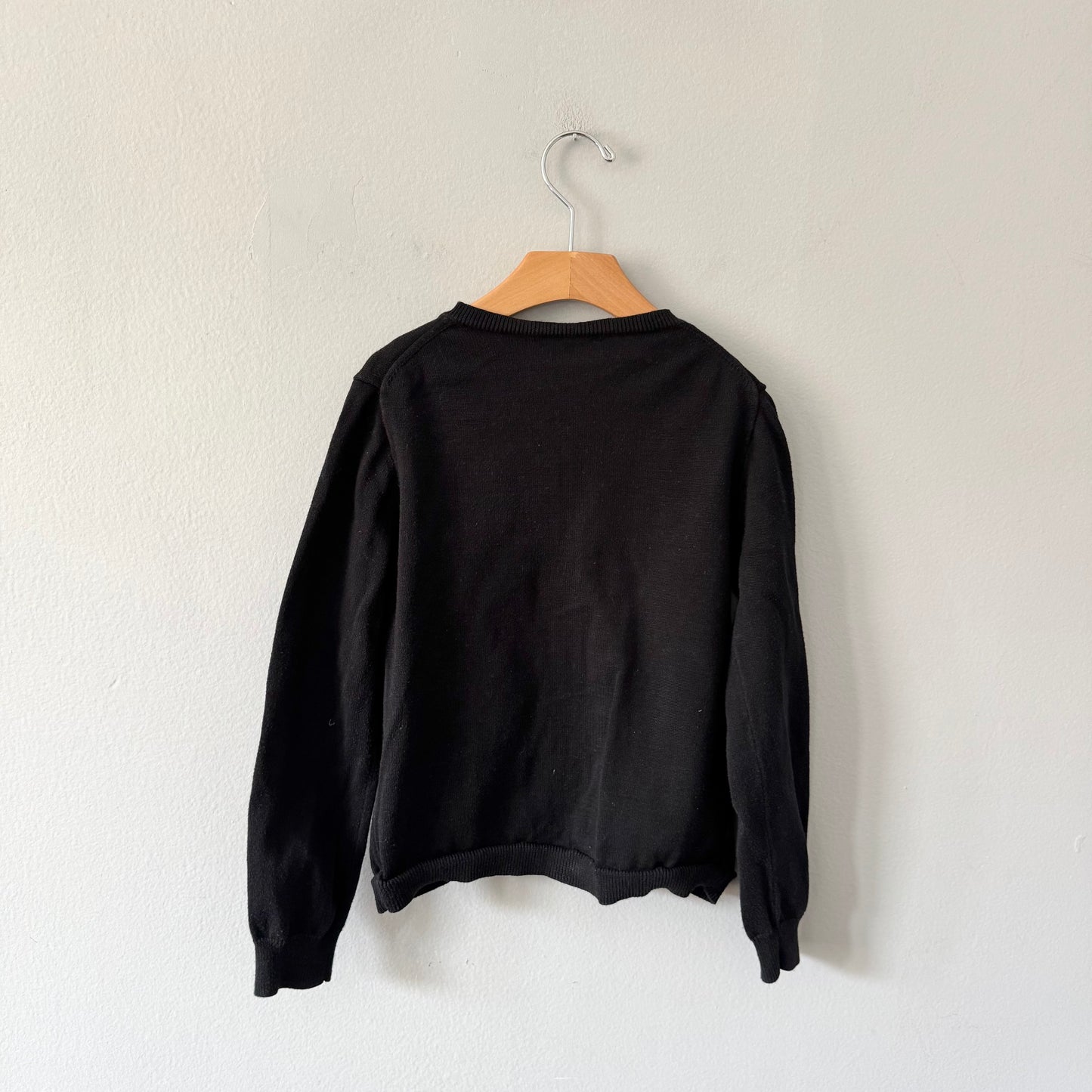 Crewcuts / Black cotton cardigan / 8Y