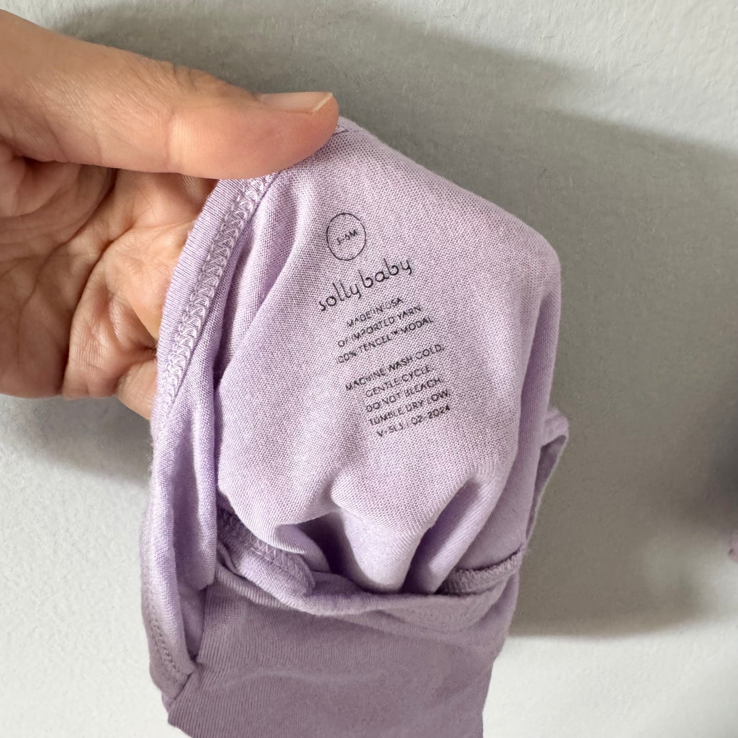 Solly baby / Lavender sleep 3pc set / 3-6M