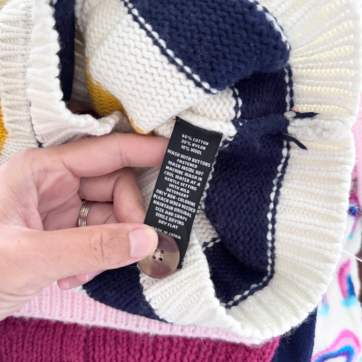 Hudson's Bay / Stripe cotton knit jacket / 6-12M