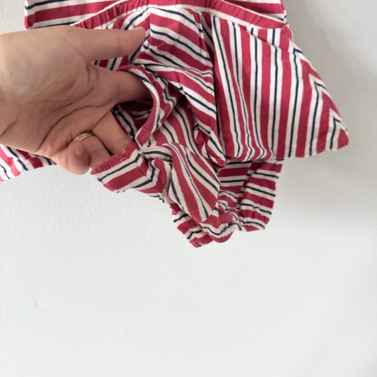 Polo Ralph Lauren / Barboteuse salopette rayée rouge / 6M