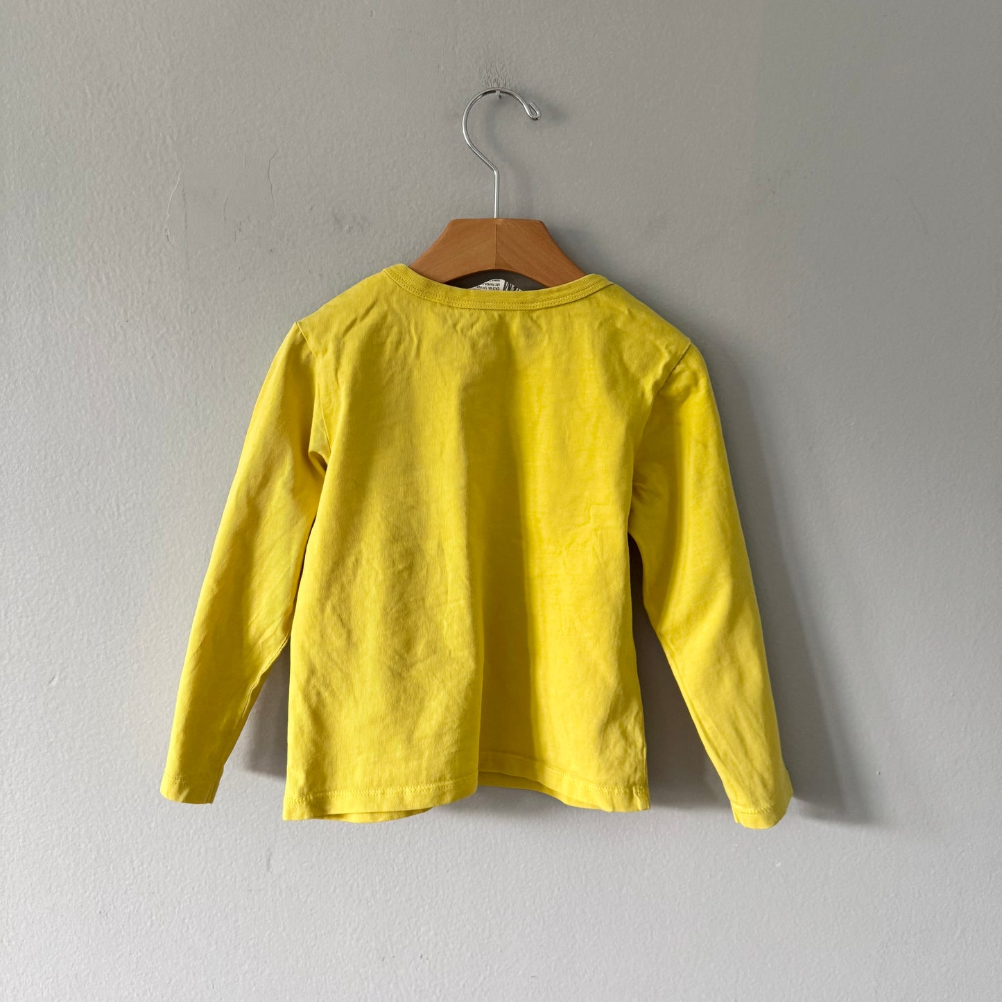 H&M / Yellow Mickey long sleeve T-shirt / 2-4Y