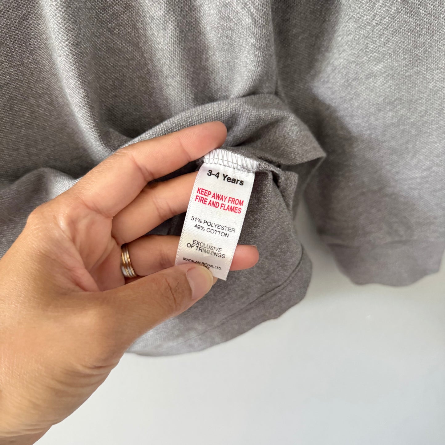 Unknown brand / Grey long sleeve polo shirt / 3-4Y