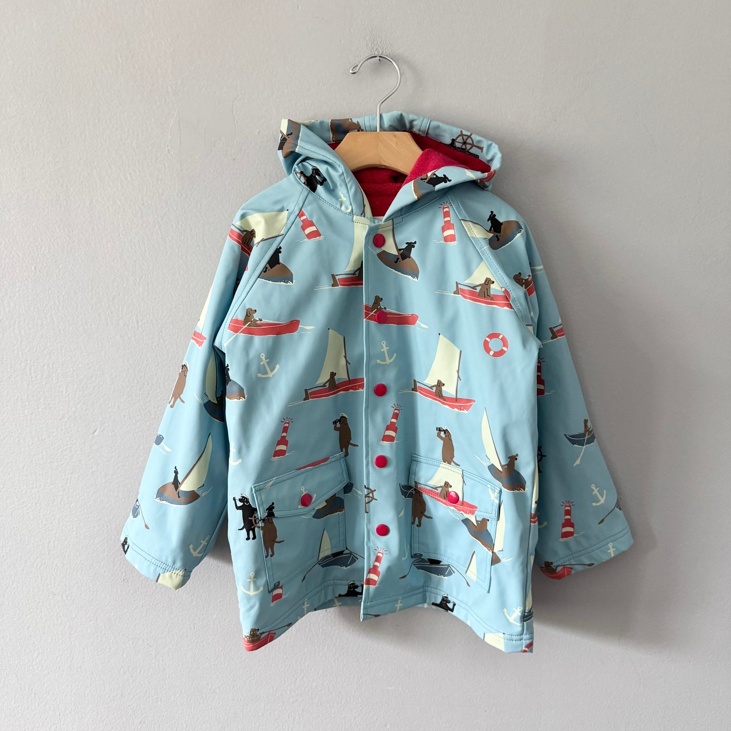Hatley / Light blue x boat rain jacket / 5Y