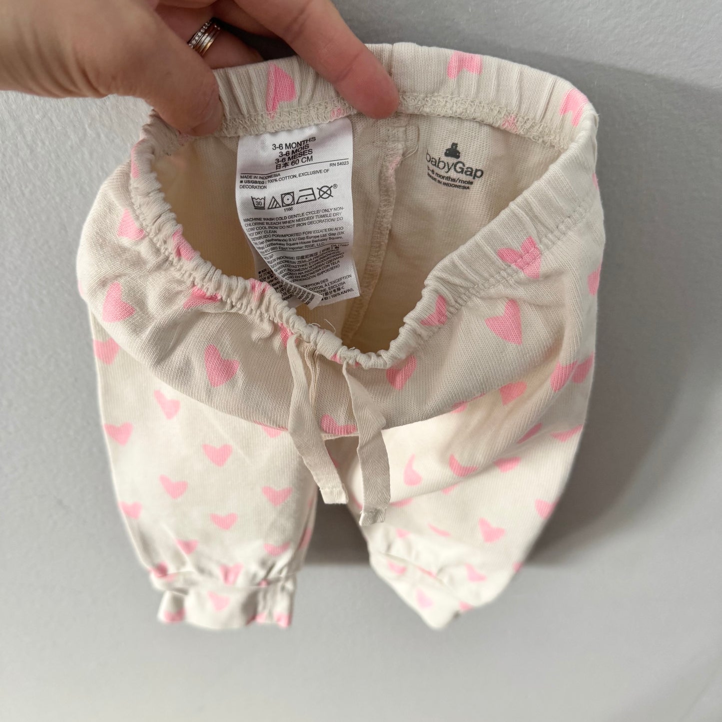 Gap / Pantalon blanc à cœur / 3-6M