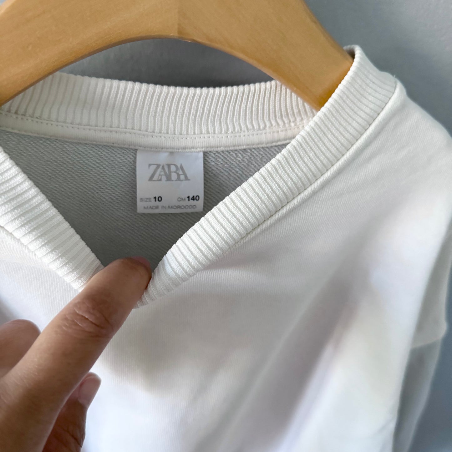 Zara / White x pastel sweatshirt / 10Y