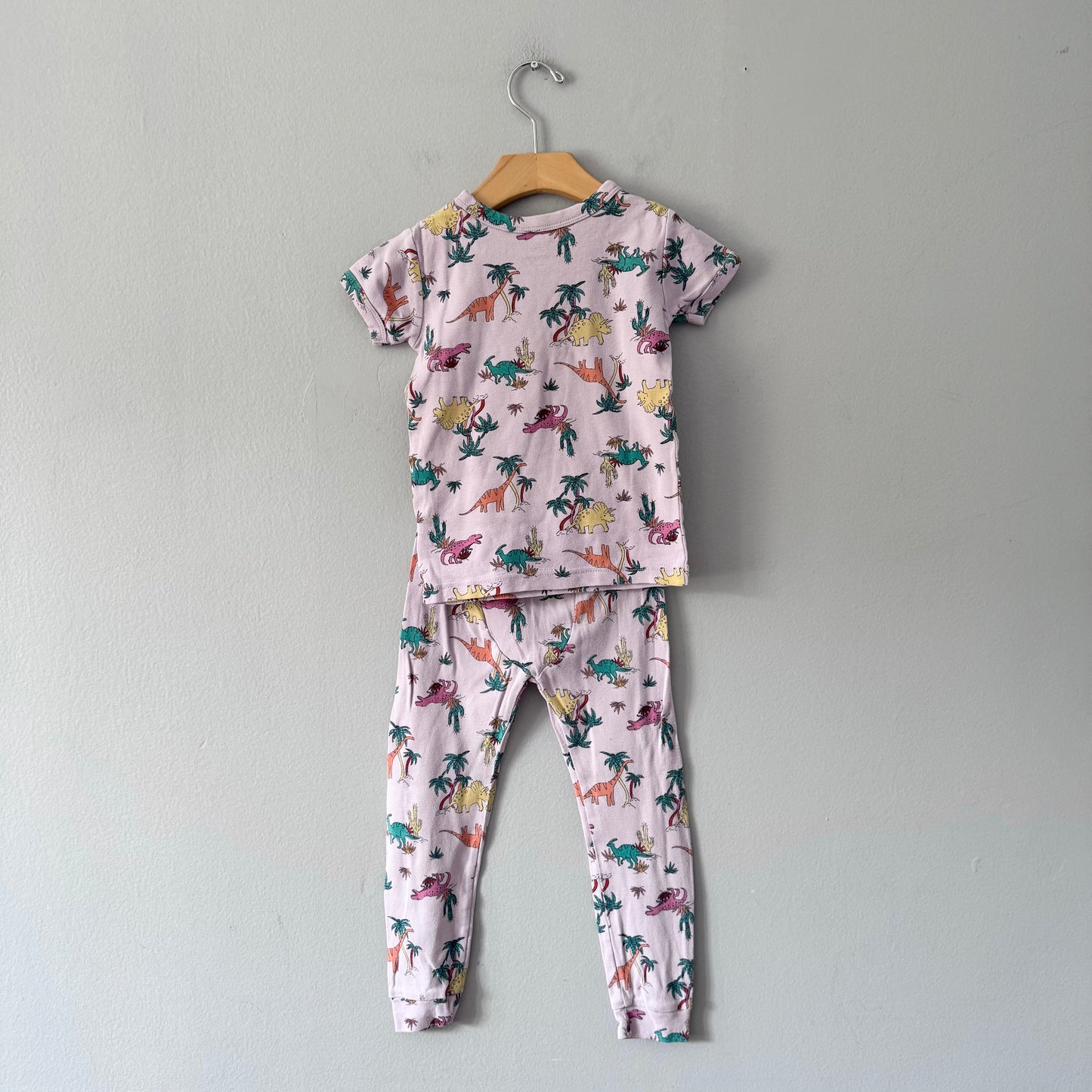 Gap / Lavender x dinosaur pajama set / 4Y