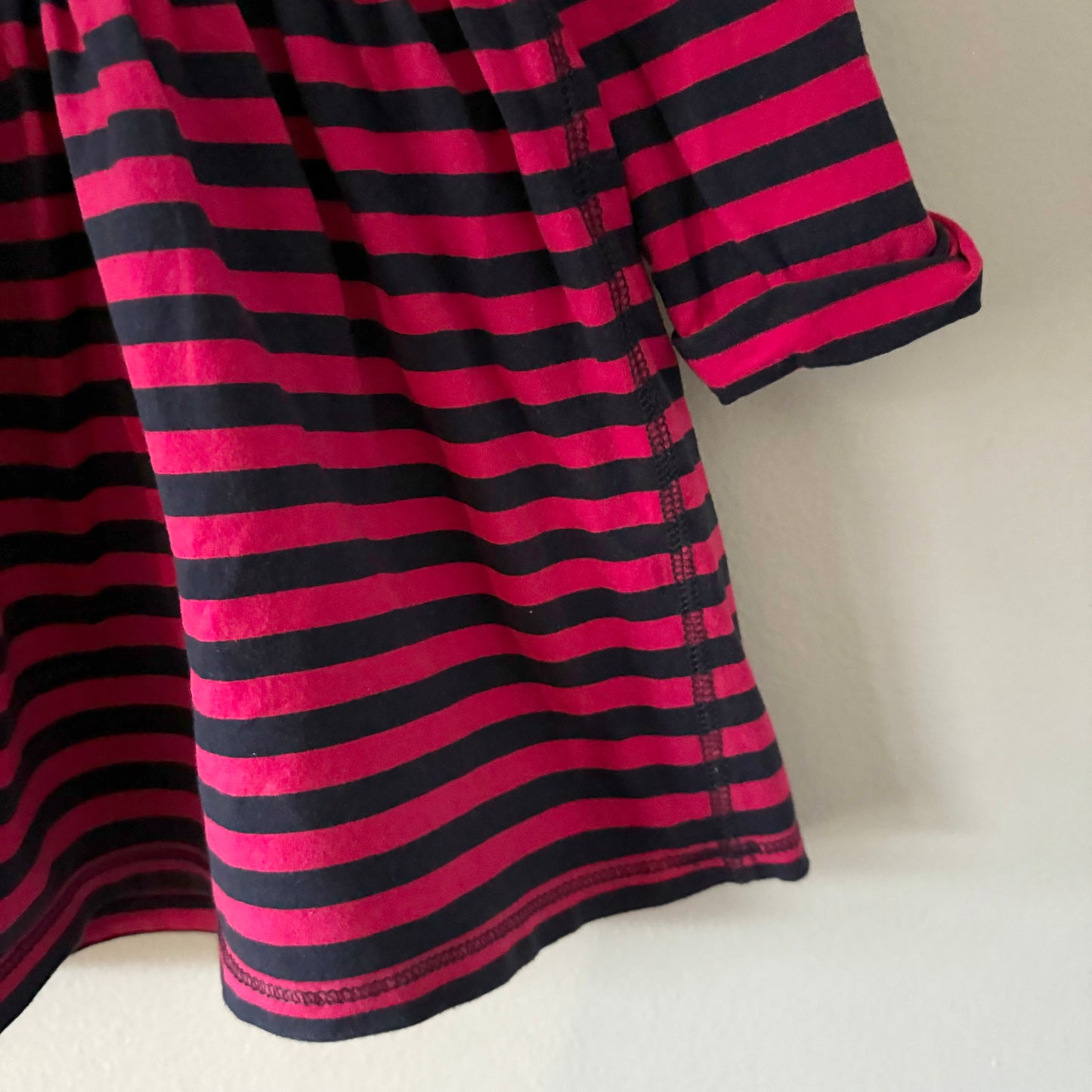 Ralph Lauren / Pink x navy striped dress / 24M