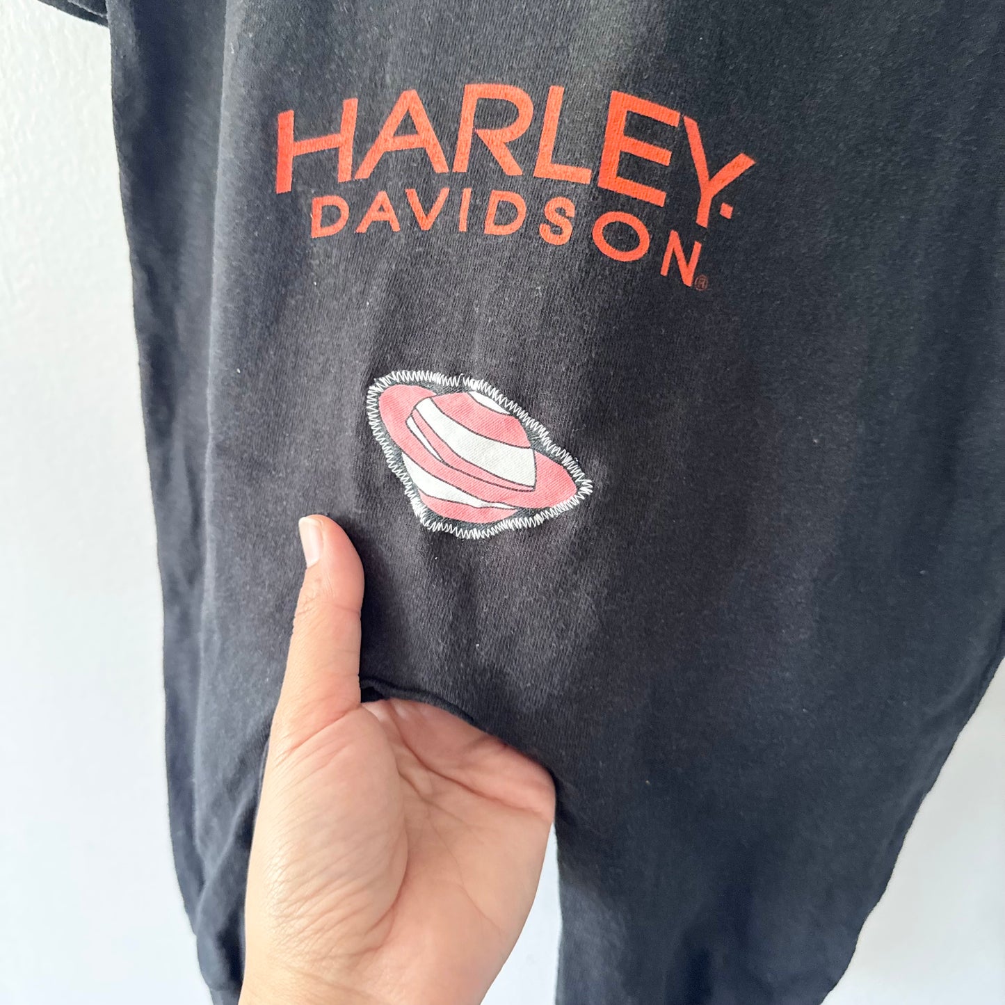 Harley Dadivson / Black long sleeve romper / 24M