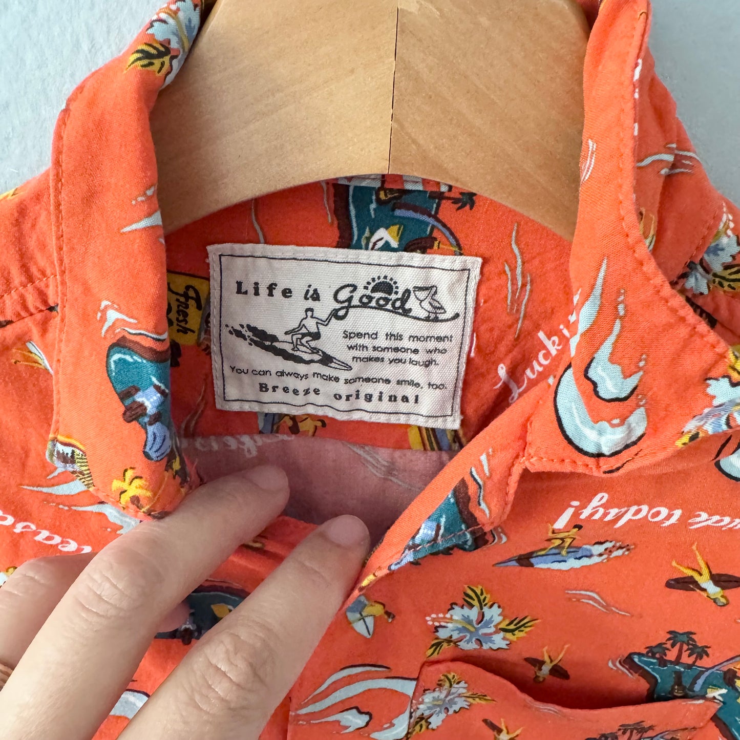 Breeze / Orange rayon shirt / 110 m(4T)