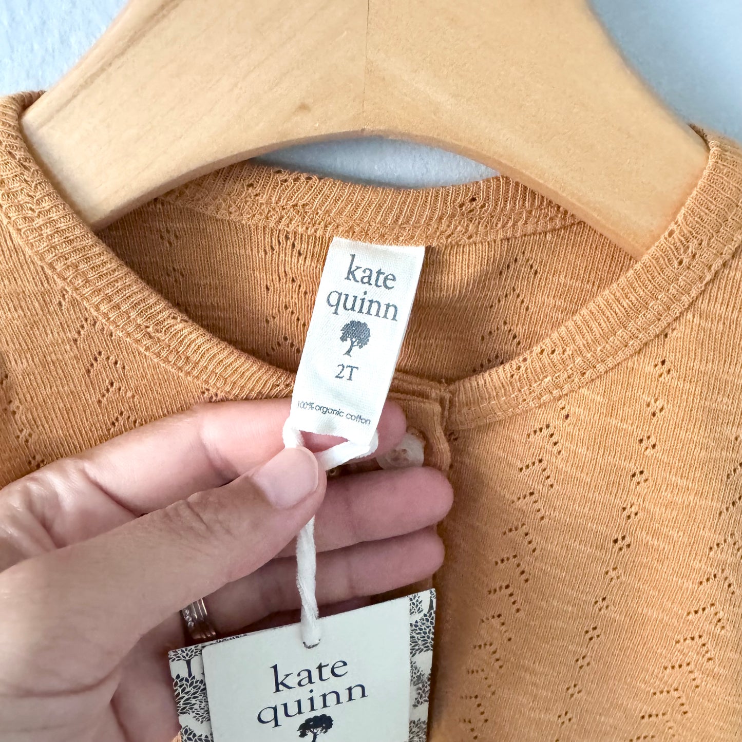 Kate Quinn / short sleeve union shortie | burnt apricot / 2T- New with tag