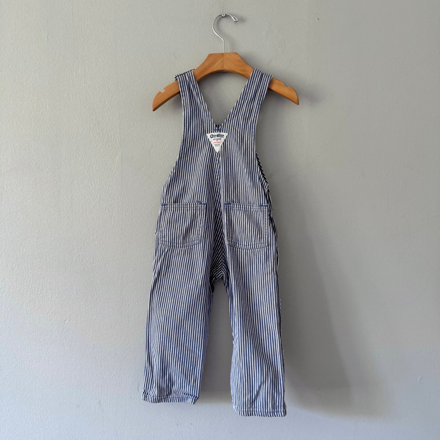 Vintage Oshkosh / Stripe overalls / 2T
