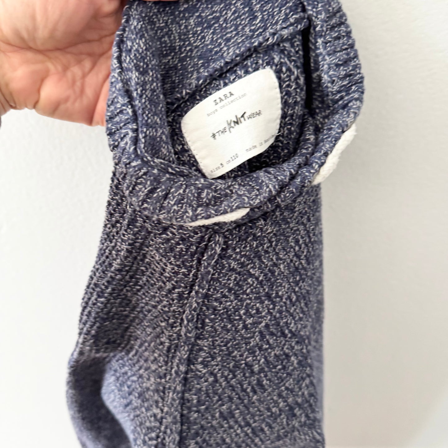 Zara / Pull en maille de coton marine / 5A