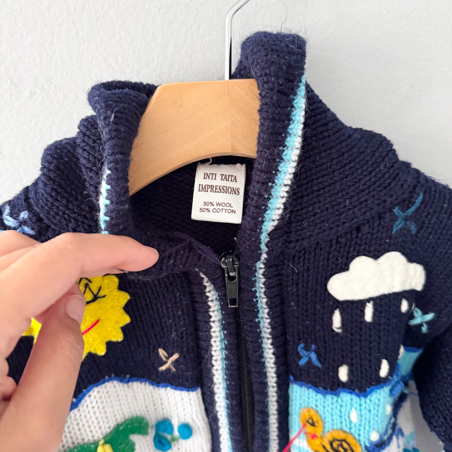 No brand / Peruvian zip up knit jacket / 12M