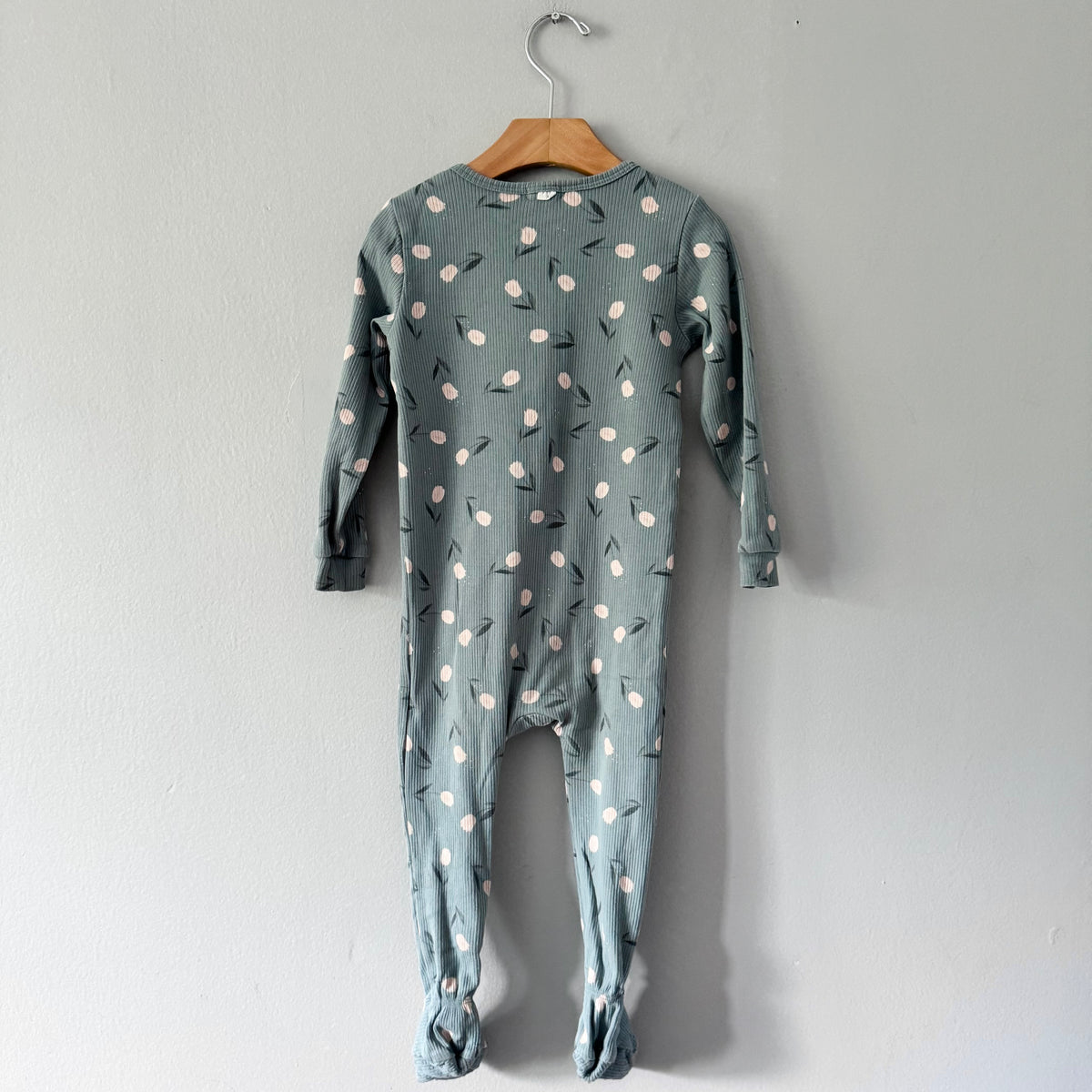 Firsts by Petit lem / Smokey green x tulip romper / 24M