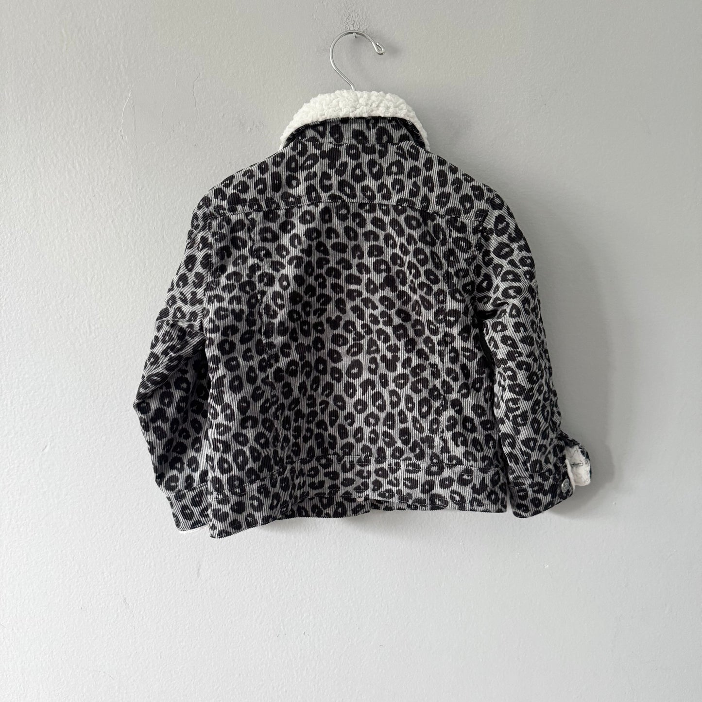Disney Store / Grey leopard corduroy jacket / 3Y