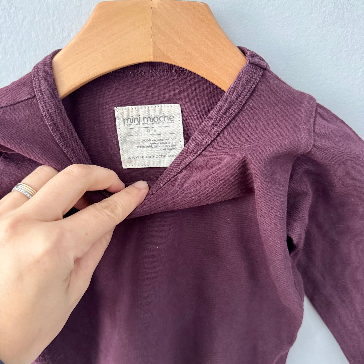 Mini Mioche / Burgundy long sleeve top / 12-18M