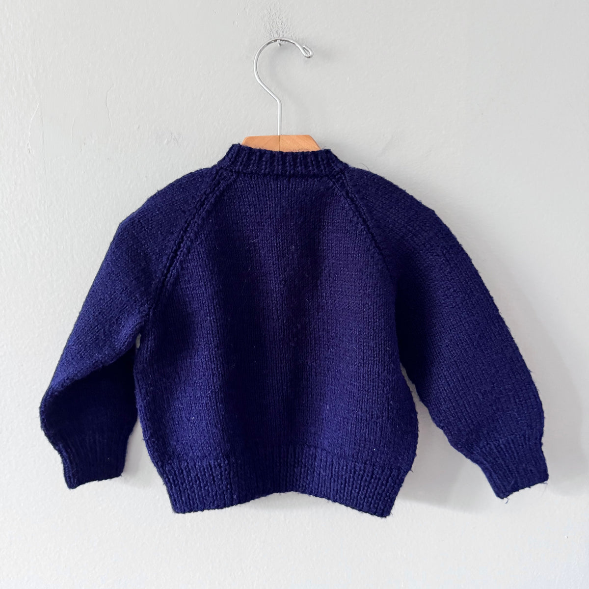 Handmade / Navy knit cardigan / 12-18M
