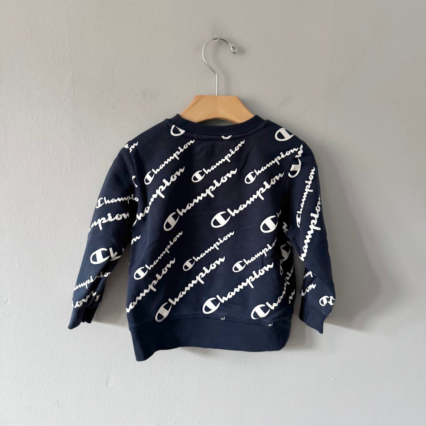 Champion / Navy x logo sweatshirt / 3T