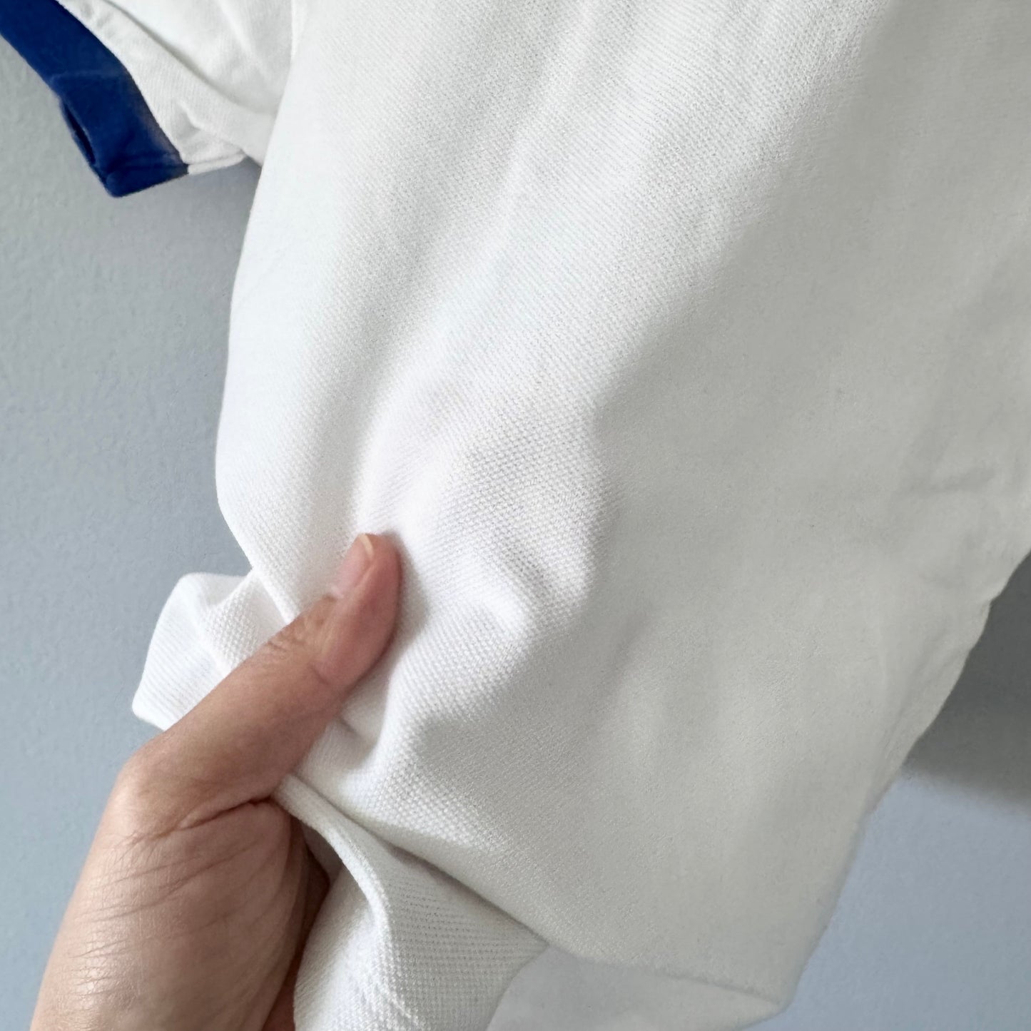 Petit Bateau / White polo shirt / 5Y
