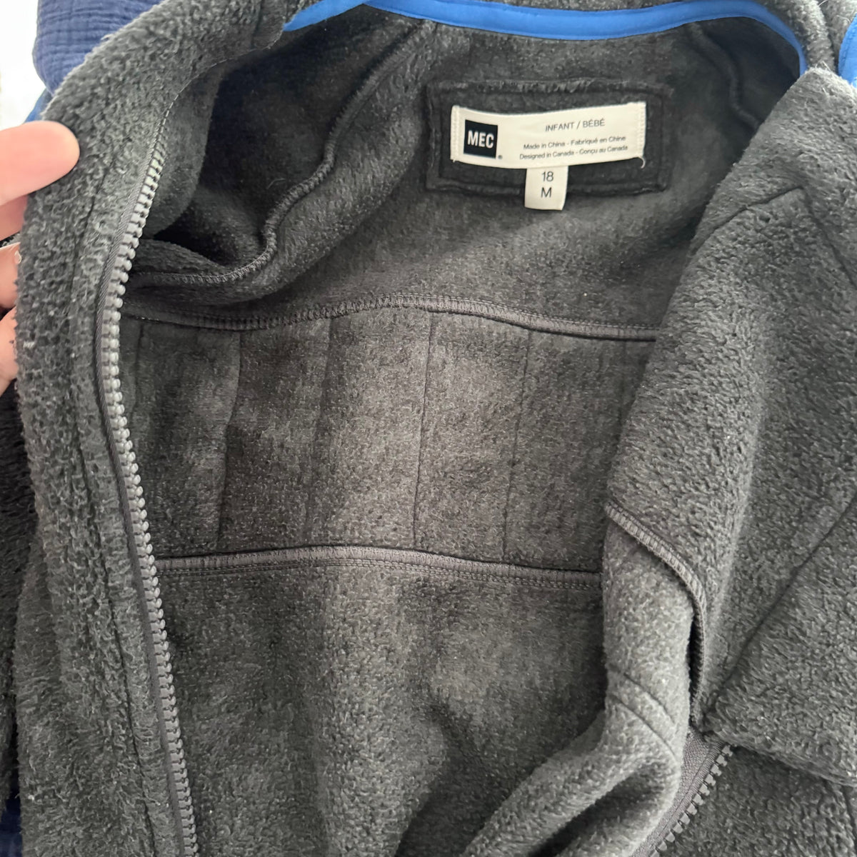 Mec x Dark grey fleece bunting / 18M