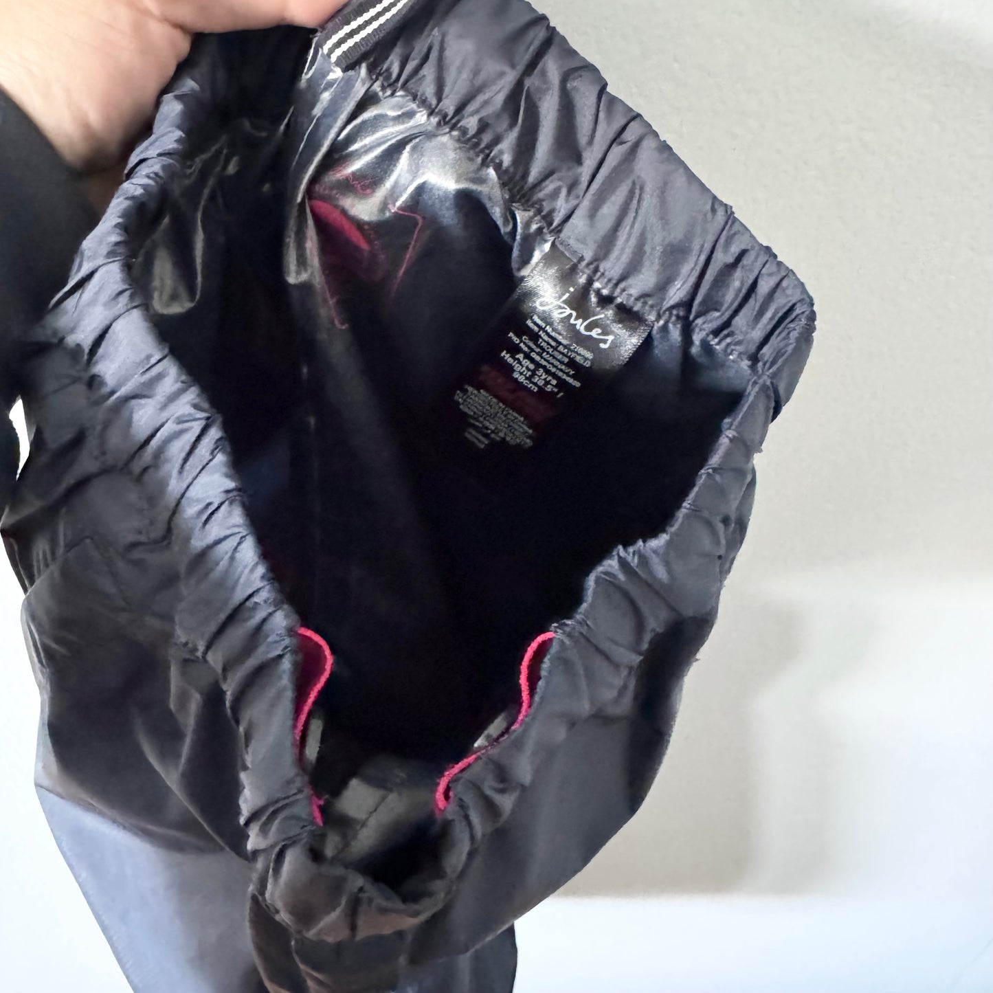 Joules / Black rain pants / 3Y