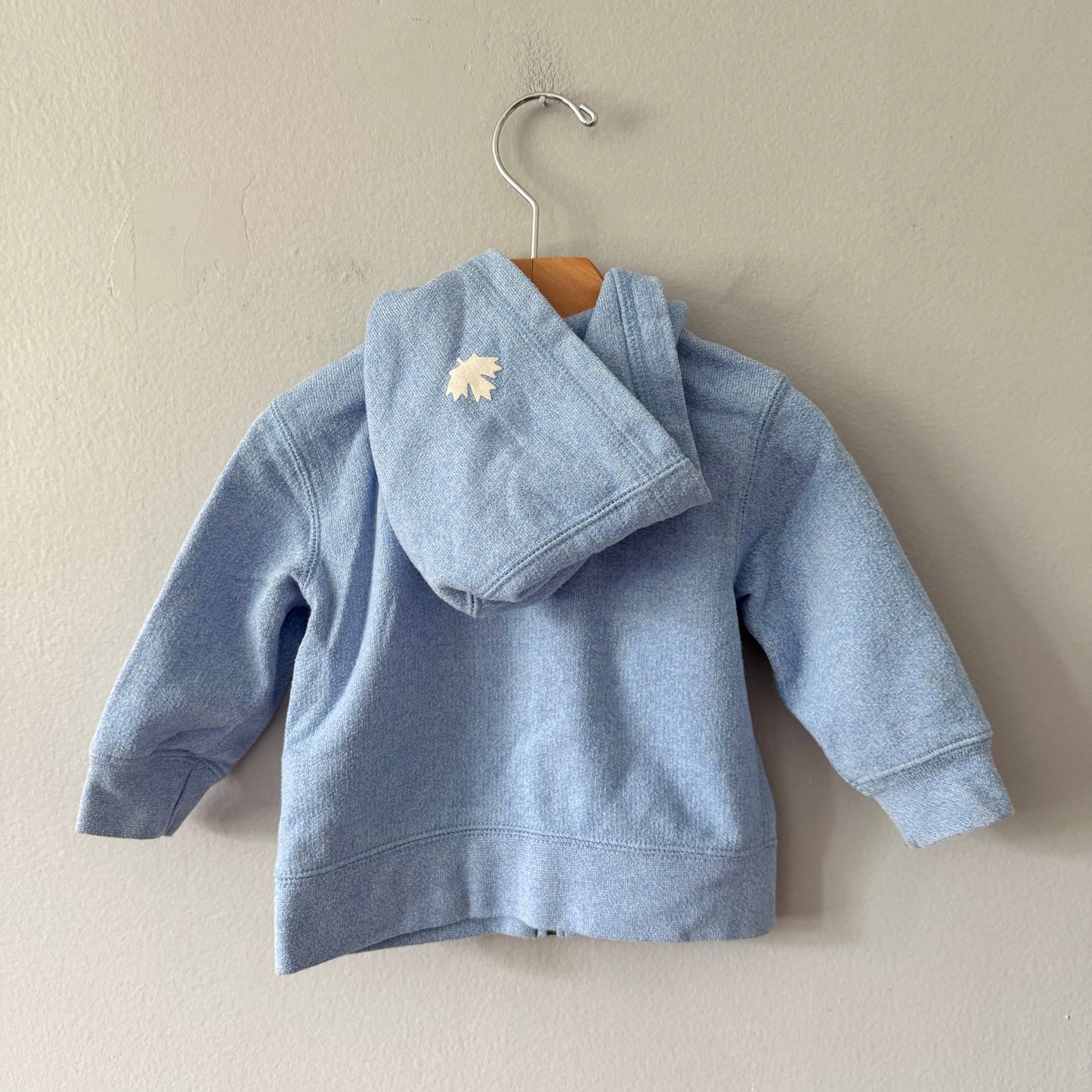 Roots / Blue salt and pepper zip up hoodie / 6-12M