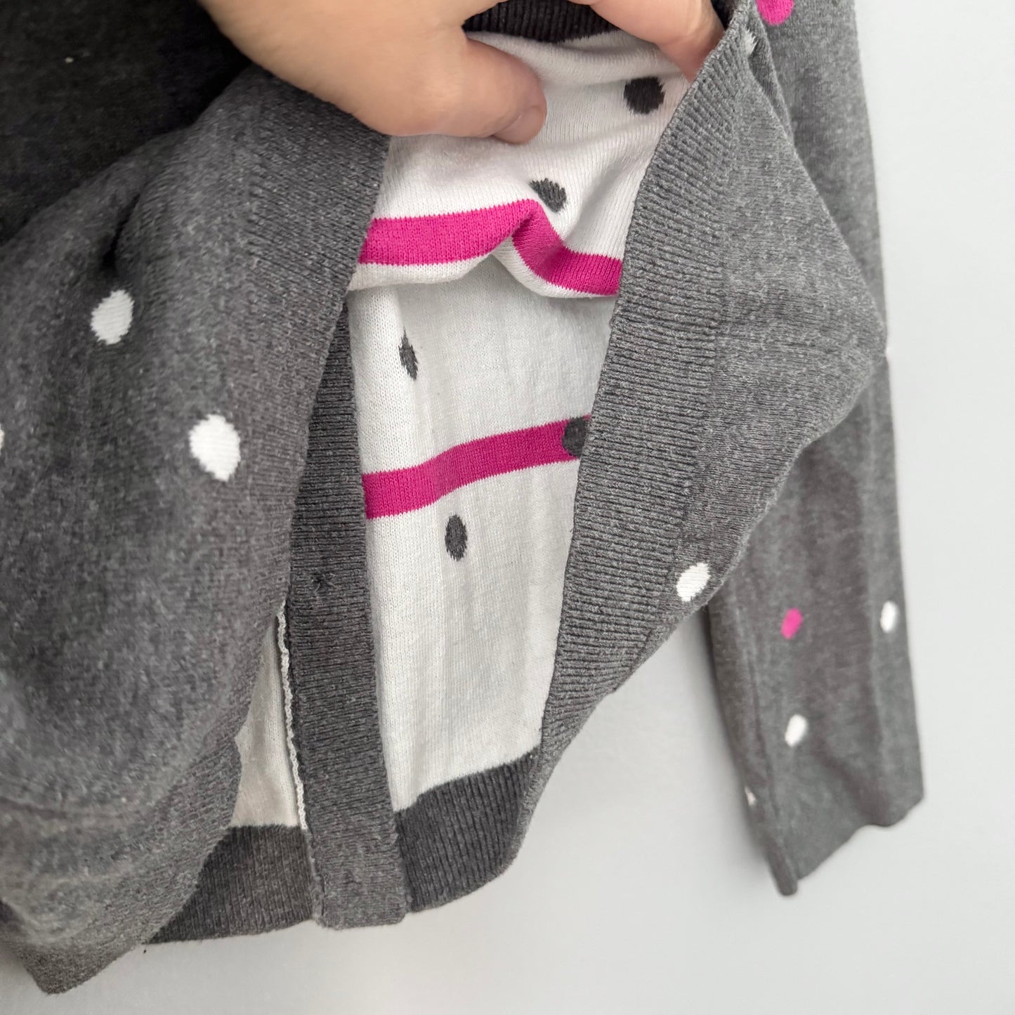 Jacadi / Dark grey cotton cardigan / 8Y