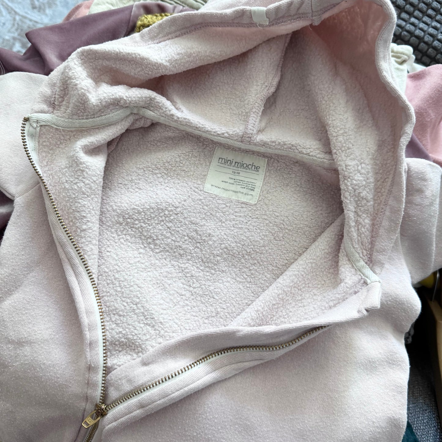 Mini mioche / Light pink biker romper / 12-18M