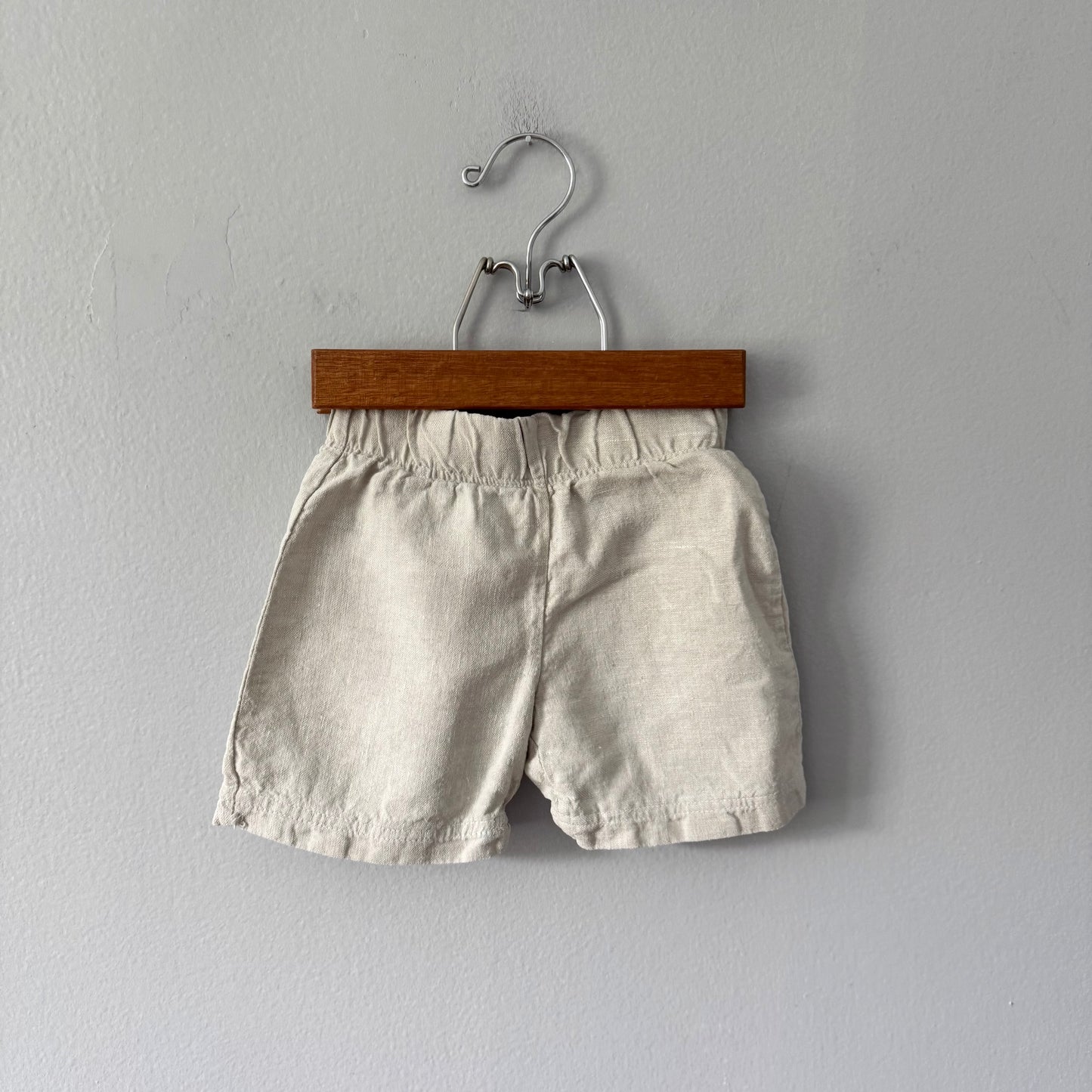 Handmade / Linen shorts - Light grey / 18M