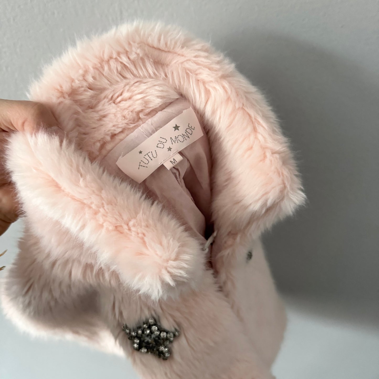 Tutu Du Monde / Light pink faux fur vest / M(4-6Y)