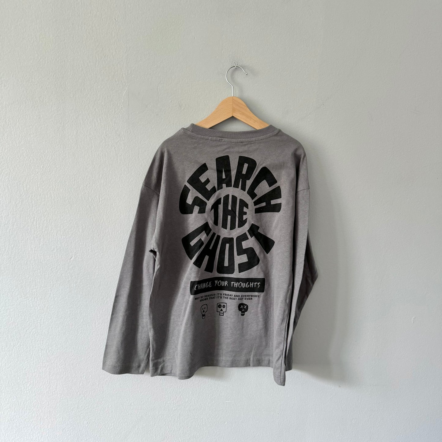 Zara / "change your thought" long sleeve shirt / 8Y - New with tag