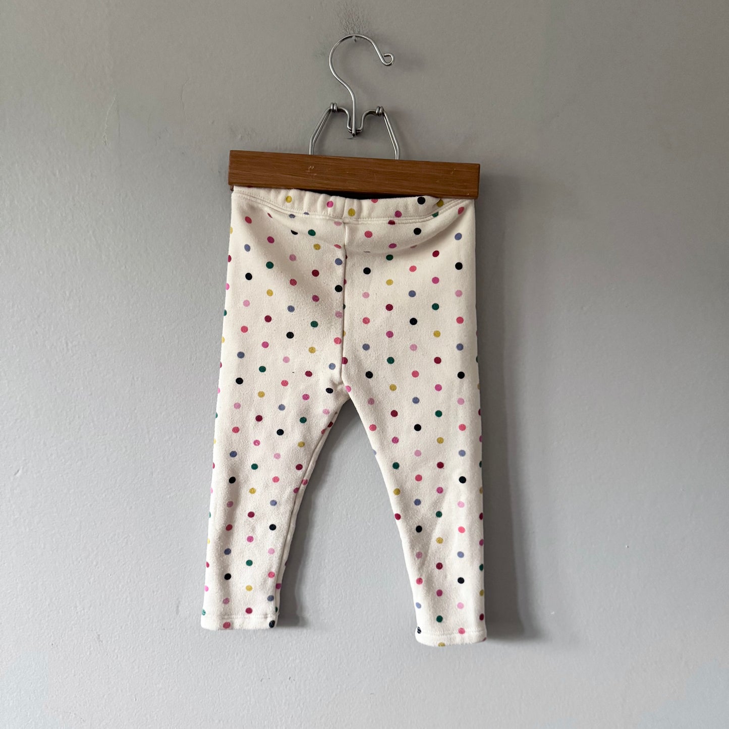 Gap / White x dots lined leggings / 18-24M