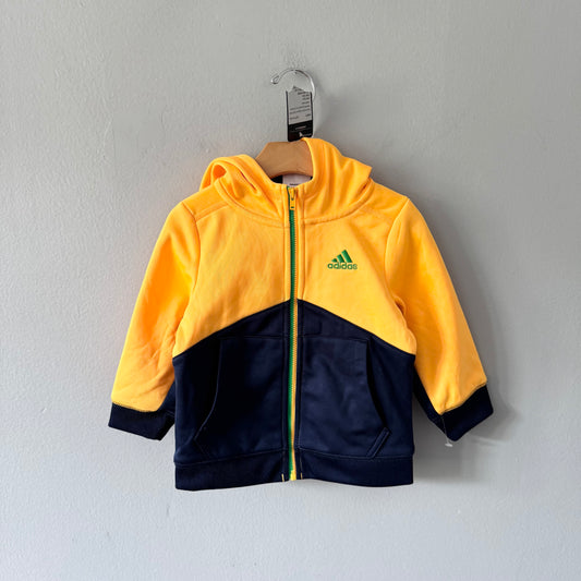 Adidas / Yellow zip up active hoodie / 18M - New with tag