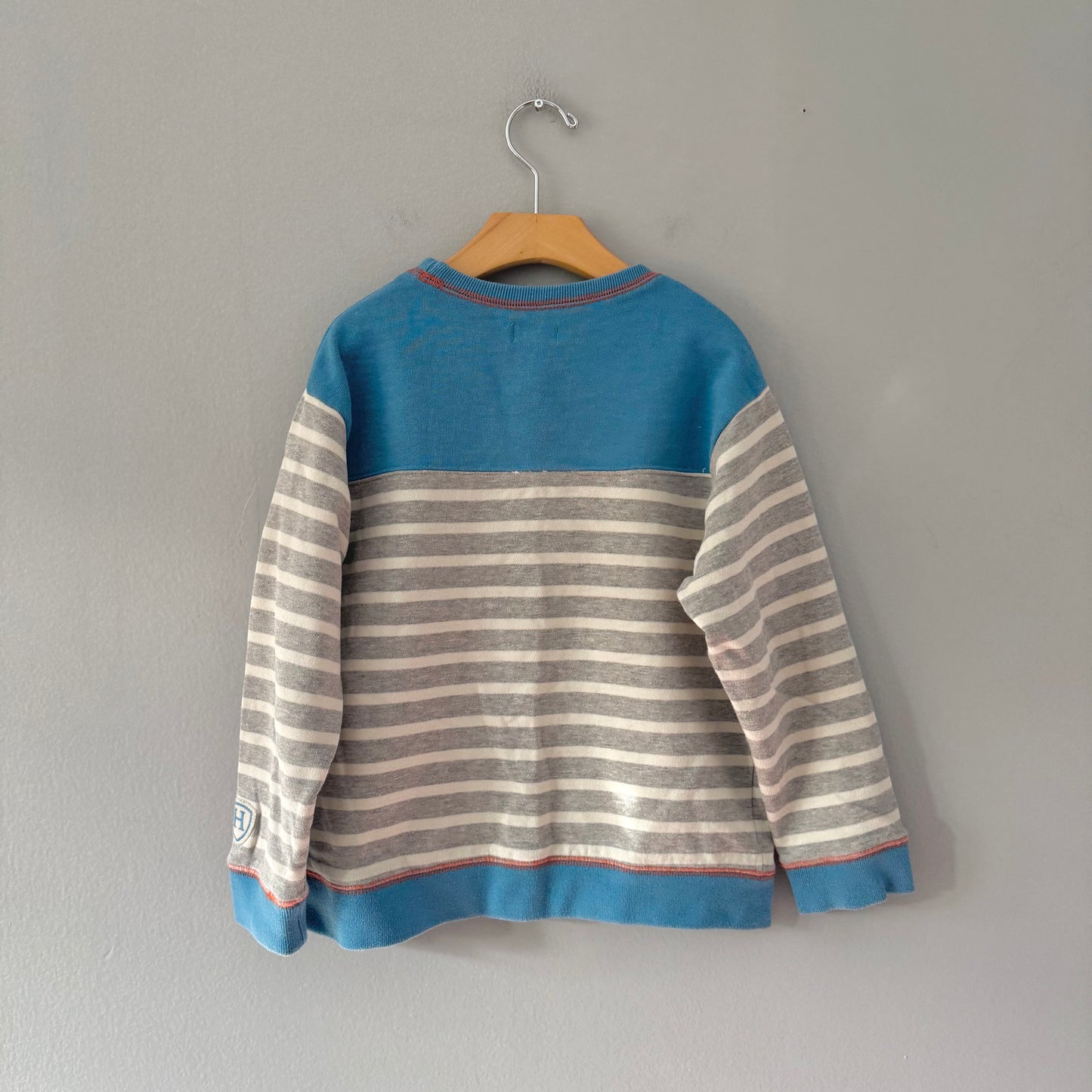 Hatley / Blue x stripe sweatshirt / 7Y