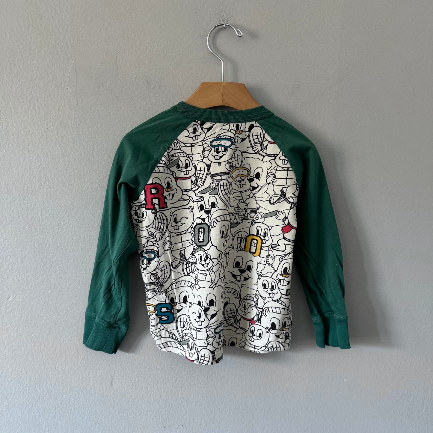 Roots / Beaver long sleeve top / 4T
