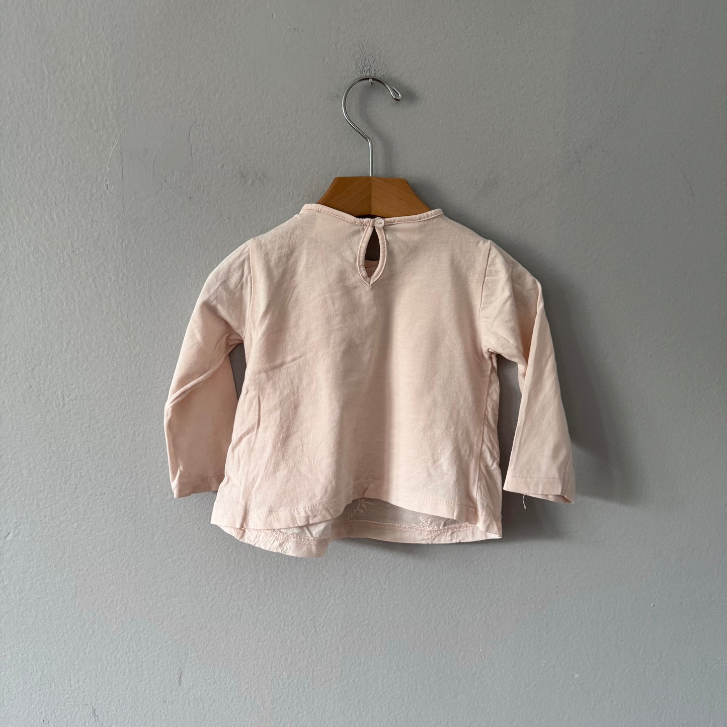 Zara / Light pink long sleeve top / 9-12M