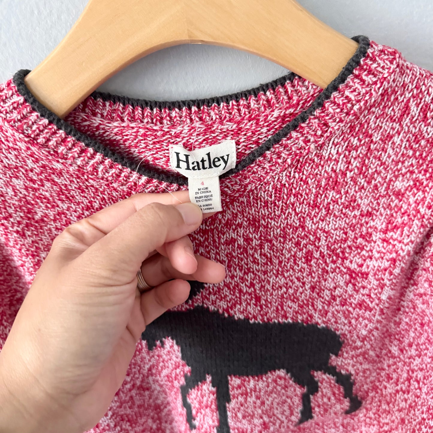 Hatley / Moose knit pullover / 4Y