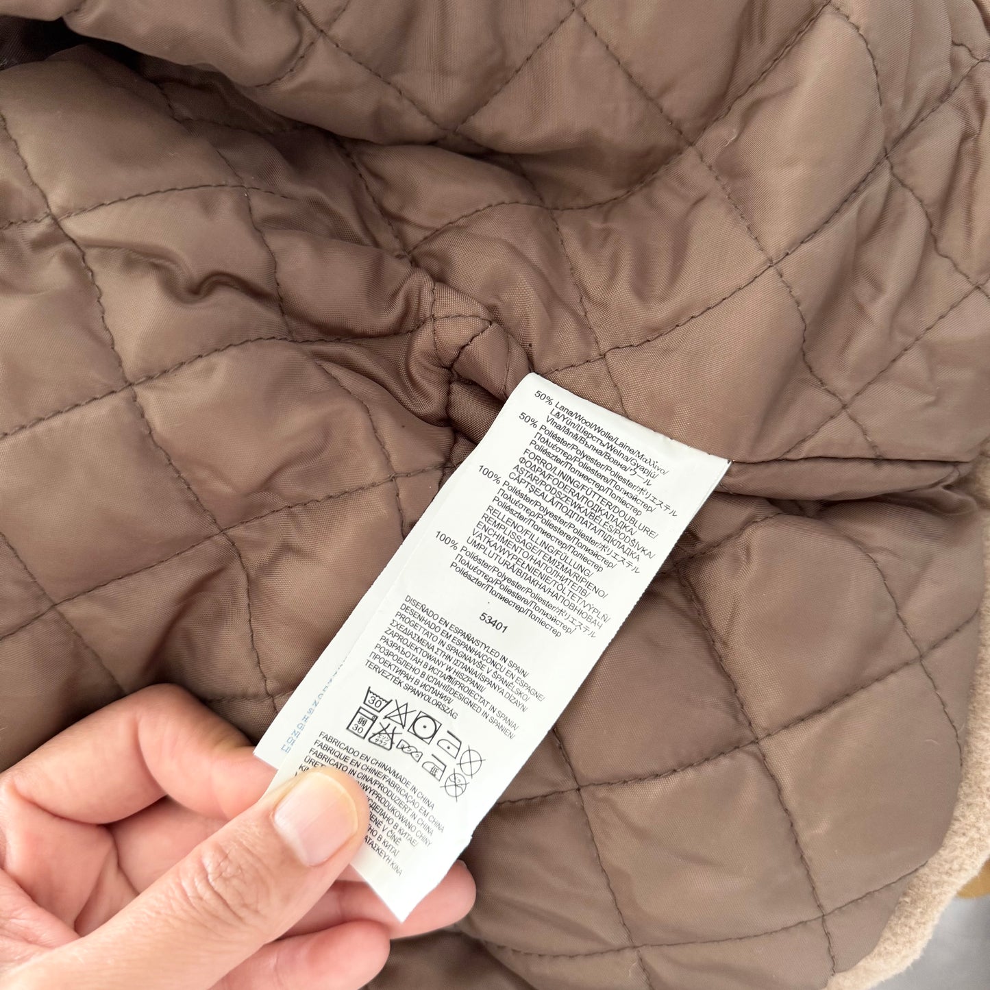 Mayoral / Camel brown wool coat / 24M