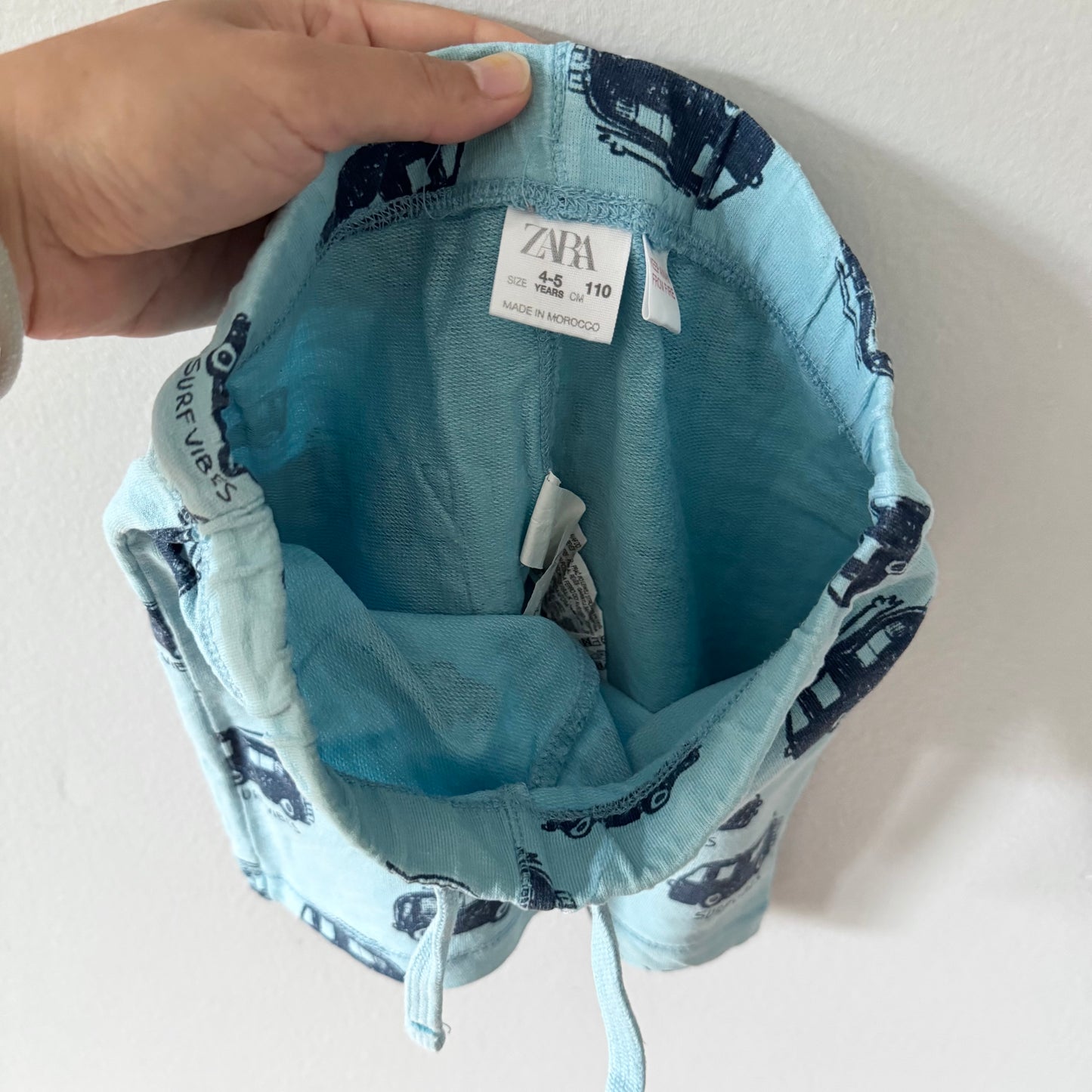 Zara / Blue x bus shorts / 4-5Y
